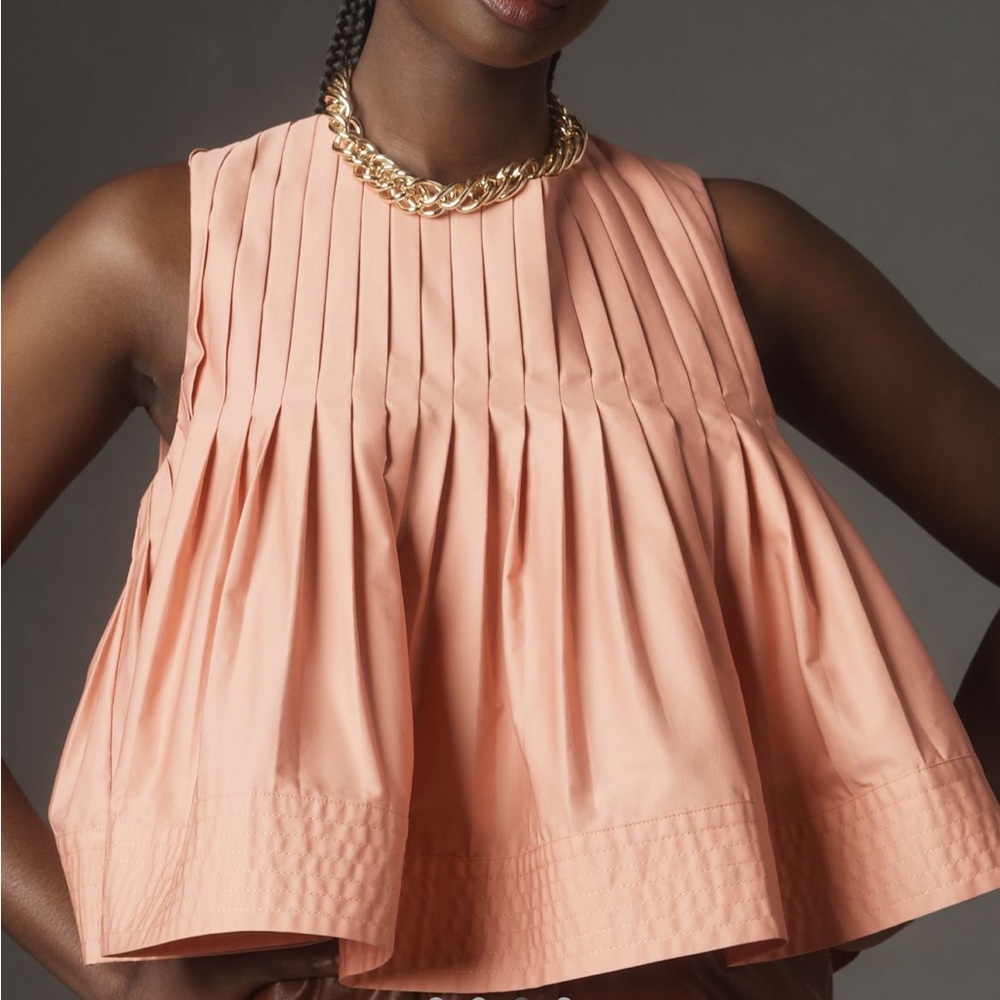 Anthropologie pleated crop top